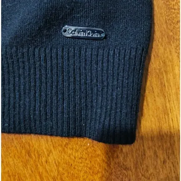 Calvin Klein Black Long Sleeve Turtleneck Sweater, Size‎ S - Picture 5 of 5
